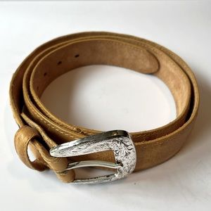 Tony Lama Golden Brown Leather Belt Sz 44 #1375L